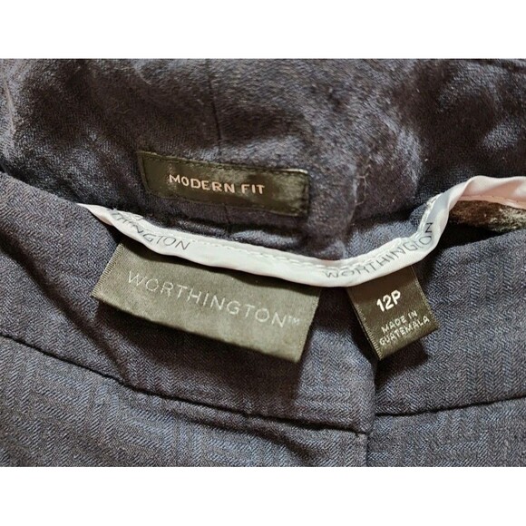 WORTHINGTON WOMENS P12 DARK BLUE LINE PANTS MODERN FIT SLACKS CAREER BUISNESS - Picture 8 of 16